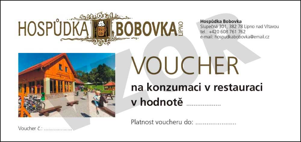 Dárkový poukaz na konzumaci v Hospůdce Bobovka